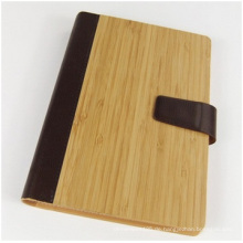 Notizblock Brown Wood Board Cover. Lose-Blatt Notizbücher